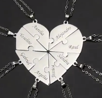 Collier coeur personnalisé